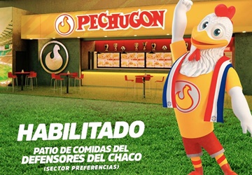 Estamos en el patio de comidas del Estadio de los Defensores del Chaco