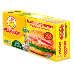 Hamburgesas de Polllo Congeladas 420g. Caja Horizontal